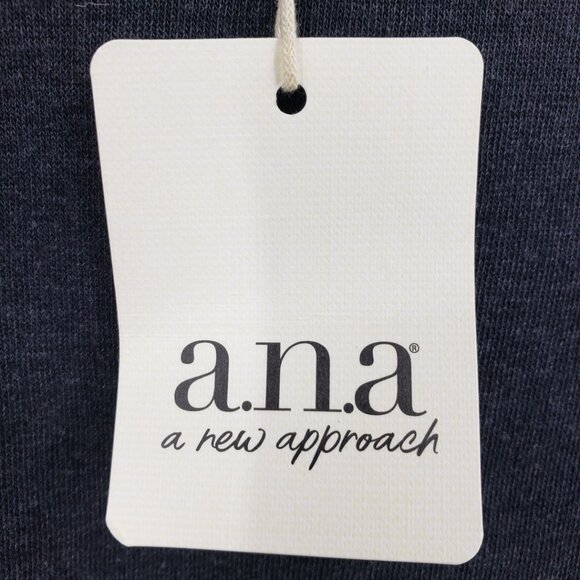 3/$25 a.n.a. Padded Shoulder Sweatshirt Top S Long Sleeve Charcoal Gray - Picture 5 of 11